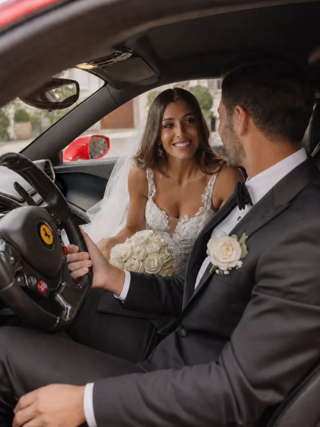 Ferrari 458 Italia interior for wedding photos